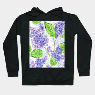 Watercolor lilac flowers Hoodie